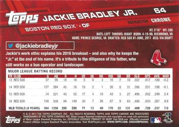 2017 Topps Chrome - Sepia Refractor #64 Jackie Bradley Jr. Back