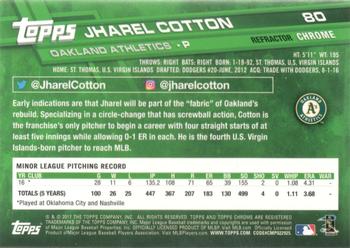 2017 Topps Chrome - Sepia Refractor #80 Jharel Cotton Back
