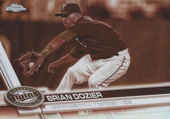 2017 Topps Chrome - Sepia Refractor #190 Brian Dozier Front