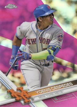 2017 Topps Chrome - Pink Refractor #21 Yoenis Cespedes Front