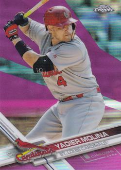2017 Topps Chrome - Pink Refractor #32 Yadier Molina Front