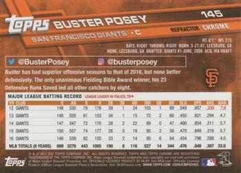 2017 Topps Chrome - Pink Refractor #145 Buster Posey Back