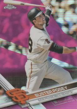 2017 Topps Chrome - Pink Refractor #145 Buster Posey Front