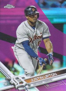 2017 Topps Chrome - Pink Refractor #154 Justin Upton Front