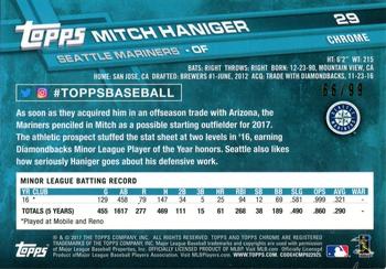 2017 Topps Chrome - Green Refractor #29 Mitch Haniger Back