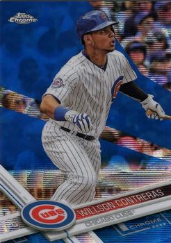2017 Topps Chrome - Blue Wave Refractor #55 Willson Contreras Front