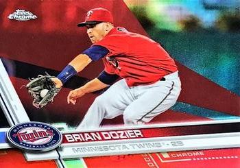 2017 Topps Chrome - Red Refractor #190 Brian Dozier Front