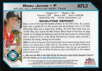 2004 Bowman Draft Picks & Prospects - AFLAC All-American #AFL3 Beau Jones Back