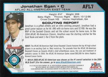 2004 Bowman Draft Picks & Prospects - AFLAC All-American #AFL7 Jonathan Egan Back