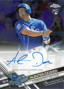 2017 Topps Chrome - Rookie Autographs #RA-HD Hunter Dozier Front