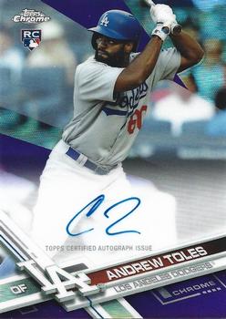 2017 Topps Chrome - Rookie Autographs Purple Refractor #RA-AT Andrew Toles Front