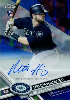 2017 Topps Chrome - Rookie Autographs Blue Refractor #RA-MH Mitch Haniger Front