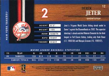 2002 Playoff Piece of the Game #12 Derek Jeter Back