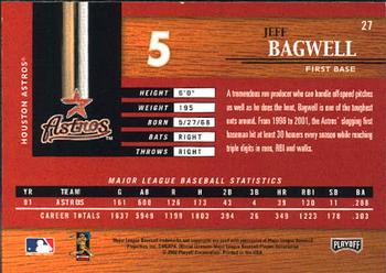 2002 Playoff Piece of the Game #27 Jeff Bagwell Back