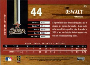 2002 Playoff Piece of the Game #45 Roy Oswalt Back