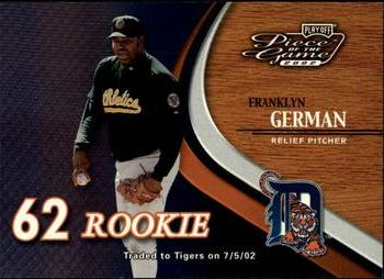 2002 Playoff Piece of the Game #67 Franklyn German Front