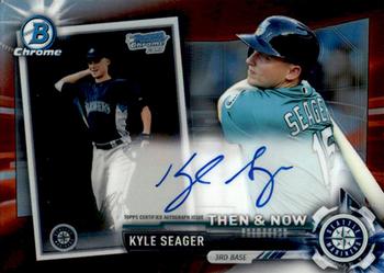 2017 Topps Chrome - Bowman Then & Now Autographs Red Refractor #BTNA-KS Kyle Seager Front