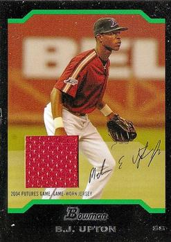 2004 Bowman Draft Picks & Prospects - Futures Game Jersey Relics #BDP159 B.J. Upton Front