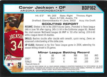 2004 Bowman Draft Picks & Prospects - Futures Game Jersey Relics #BDP162 Conor Jackson Back