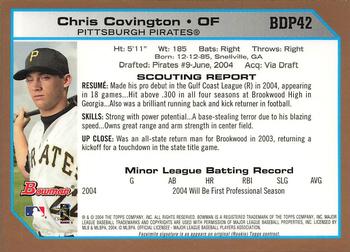 2004 Bowman Draft Picks & Prospects - Gold #BDP42 Chris Covington Back