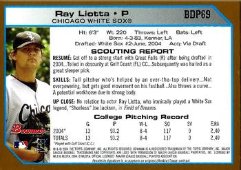 2004 Bowman Draft Picks & Prospects - Gold #BDP69 Ray Liotta Back
