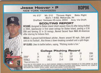 2004 Bowman Draft Picks & Prospects - Gold #BDP96 Jesse Hoover Back