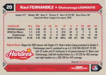 2017 Grandstand Chattanooga Lookouts #NNO Raul Fernandez Back