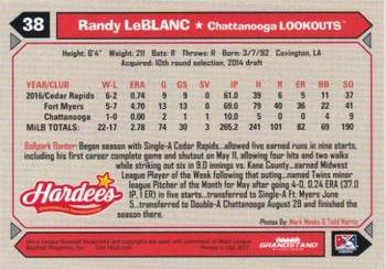 2017 Grandstand Chattanooga Lookouts #NNO Randy LeBlanc Back