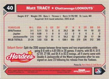 2017 Grandstand Chattanooga Lookouts #NNO Matt Tracy Back