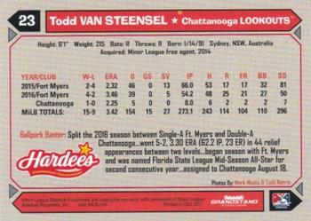2017 Grandstand Chattanooga Lookouts #NNO Todd Van Steensel Back