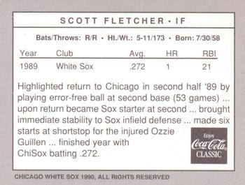1990 Coca-Cola Chicago White Sox #NNO Scott Fletcher Back