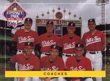 1990 Coca-Cola Chicago White Sox #NNO Coaches (Barry Foote / Sammy Ellis / Walt Hriniak / Terry Bevington / Dave LaRoche / Joe Nossek / Ron Clark) Front