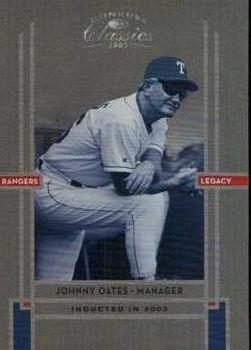 2005 Donruss Classics - Texas Rangers Hall of Fame #NNO Johnny Oates Front