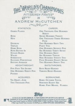 2017 Topps Allen & Ginter X #28 Andrew McCutchen Back