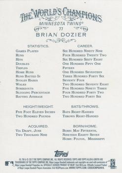 2017 Topps Allen & Ginter X #77 Brian Dozier Back