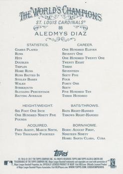 2017 Topps Allen & Ginter X #86 Aledmys Diaz Back