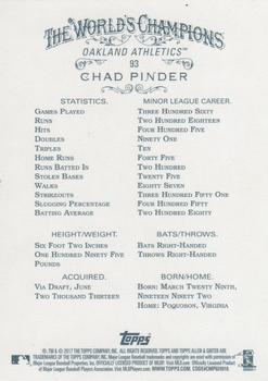 2017 Topps Allen & Ginter X #93 Chad Pinder Back