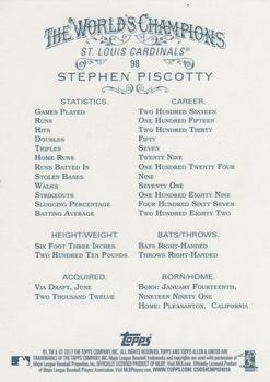 2017 Topps Allen & Ginter X #98 Stephen Piscotty Back