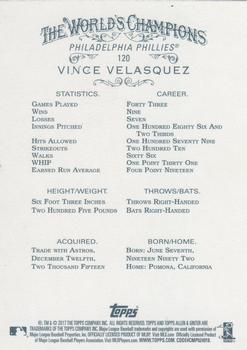 2017 Topps Allen & Ginter X #120 Vince Velasquez Back