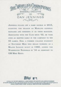 2017 Topps Allen & Ginter X #131 Dan Jennings Back