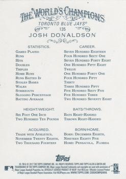 2017 Topps Allen & Ginter X #135 Josh Donaldson Back