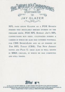 2017 Topps Allen & Ginter X #191 Jay Glazer Back