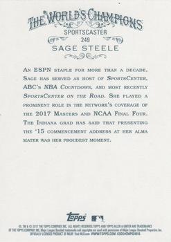 2017 Topps Allen & Ginter X #249 Sage Steele Back