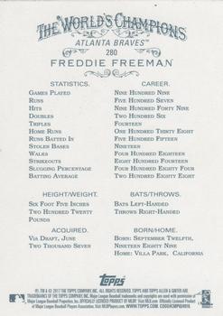 2017 Topps Allen & Ginter X #280 Freddie Freeman Back