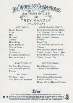 2017 Topps Allen & Ginter X #301 Trey Mancini Back