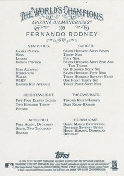 2017 Topps Allen & Ginter X #309 Fernando Rodney Back