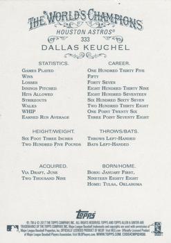 2017 Topps Allen & Ginter X #333 Dallas Keuchel Back