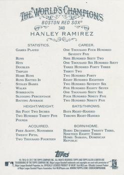 2017 Topps Allen & Ginter X #340 Hanley Ramirez Back