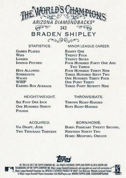 2017 Topps Allen & Ginter X #342 Braden Shipley Back