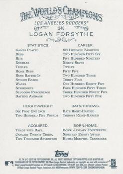 2017 Topps Allen & Ginter X #348 Logan Forsythe Back